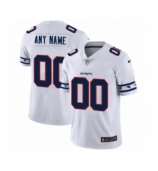 Men's New England Patriots Customized White Team Logo Cool Edition Jersey