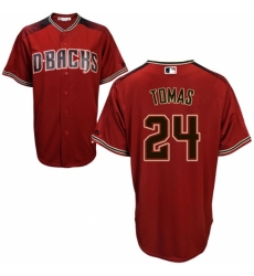 Men's Majestic Arizona Diamondbacks #24 Yasmany Tomas Replica Red Alternate Cool Base MLB Jersey