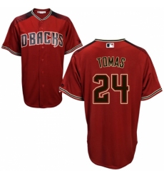 Men's Majestic Arizona Diamondbacks #24 Yasmany Tomas Replica Red Alternate Cool Base MLB Jersey Men's Majestic Arizona Diamondbacks #24 Yasmany Tomas Replica Red Alternate Cool Base MLB Jersey