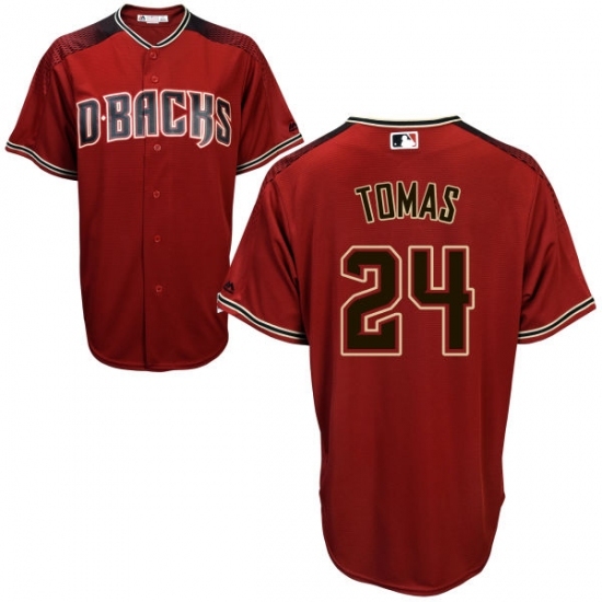 Men's Majestic Arizona Diamondbacks #24 Yasmany Tomas Replica Red Alternate Cool Base MLB Jersey Men's Majestic Arizona Diamondbacks #24 Yasmany Tomas Replica Red Alternate Cool Base MLB Jersey