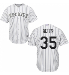 Youth Majestic Colorado Rockies #35 Chad Bettis Replica White Home Cool Base MLB Jersey