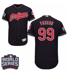 Men's Majestic Cleveland Indians #99 Ricky Vaughn Navy Blue 2016 World Series Bound Flexbase Authentic Collection MLB Jersey