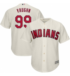 Men's Majestic Cleveland Indians #99 Ricky Vaughn Replica Cream Alternate 2 Cool Base MLB Jersey