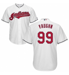 Men's Majestic Cleveland Indians #99 Ricky Vaughn Replica White Home Cool Base MLB Jersey