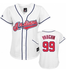 Women's Majestic Cleveland Indians #99 Ricky Vaughn Replica White MLB Jersey