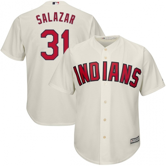 Men's Majestic Cleveland Indians #31 Danny Salazar Replica Cream Alternate 2 Cool Base MLB Jersey Men's Majestic Cleveland Indians #31 Danny Salazar Replica Cream Alternate 2 Cool Base MLB Jersey