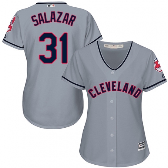 Women's Majestic Cleveland Indians #31 Danny Salazar Authentic Grey Road Cool Base MLB Jersey Women's Majestic Cleveland Indians #31 Danny Salazar Authentic Grey Road Cool Base MLB Jersey