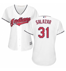 Women's Majestic Cleveland Indians #31 Danny Salazar Replica White Home Cool Base MLB Jersey Women's Majestic Cleveland Indians #31 Danny Salazar Replica White Home Cool Base MLB Jersey