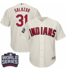 Youth Majestic Cleveland Indians #31 Danny Salazar Authentic Cream Alternate 2 2016 World Series Bound Cool Base MLB Jersey Youth Majestic Cleveland Indians #31 Danny Salazar Authentic Cream Alternate 2 2016 World Series Bound Cool Base MLB Jersey
