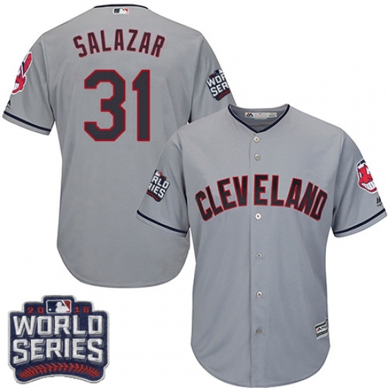 Youth Majestic Cleveland Indians #31 Danny Salazar Authentic Grey Road 2016 World Series Bound Cool Base MLB Jersey Youth Majestic Cleveland Indians #31 Danny Salazar Authentic Grey Road 2016 World Series Bound Cool Base MLB Jersey