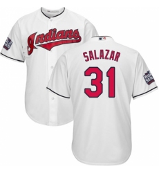 Youth Majestic Cleveland Indians #31 Danny Salazar Authentic White Home 2016 World Series Bound Cool Base MLB Jersey Youth Majestic Cleveland Indians #31 Danny Salazar Authentic White Home 2016 World Series Bound Cool Base MLB Jersey