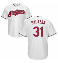 Youth Majestic Cleveland Indians #31 Danny Salazar Replica White Home Cool Base MLB Jersey Youth Majestic Cleveland Indians #31 Danny Salazar Replica White Home Cool Base MLB Jersey
