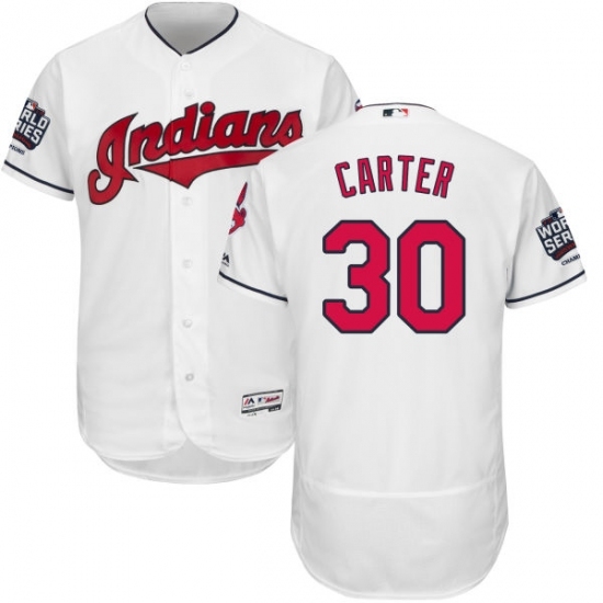 Men's Majestic Cleveland Indians #30 Joe Carter White 2016 World Series Bound Flexbase Authentic Collection MLB Jersey Men's Majestic Cleveland Indians #30 Joe Carter White 2016 World Series Bound Flexbase Authentic Collection MLB Jersey