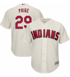 Youth Majestic Cleveland Indians #29 Satchel Paige Replica Cream Alternate 2 Cool Base MLB Jersey Youth Majestic Cleveland Indians #29 Satchel Paige Replica Cream Alternate 2 Cool Base MLB Jersey