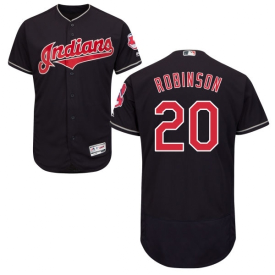 Men's Majestic Cleveland Indians #20 Eddie Robinson Navy Blue Flexbase Authentic Collection MLB Jersey Men's Majestic Cleveland Indians #20 Eddie Robinson Navy Blue Flexbase Authentic Collection MLB Jersey