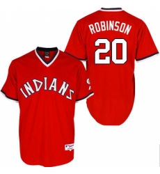 Men's Majestic Cleveland Indians #20 Eddie Robinson Replica Red 1974 Turn Back The Clock MLB Jersey Men's Majestic Cleveland Indians #20 Eddie Robinson Replica Red 1974 Turn Back The Clock MLB Jersey