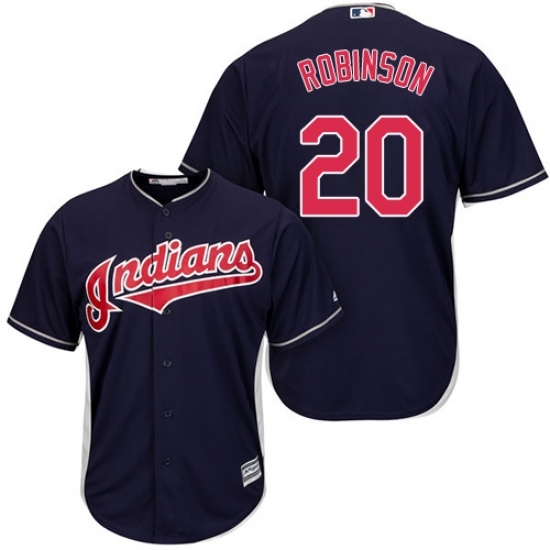 Youth Majestic Cleveland Indians #20 Eddie Robinson Replica Navy Blue Alternate 1 Cool Base MLB Jersey Youth Majestic Cleveland Indians #20 Eddie Robinson Replica Navy Blue Alternate 1 Cool Base MLB Jersey