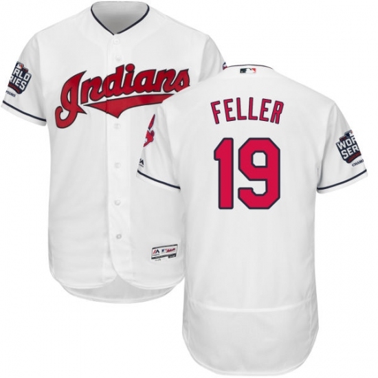 Men's Majestic Cleveland Indians #19 Bob Feller White 2016 World Series Bound Flexbase Authentic Collection MLB Jersey Men's Majestic Cleveland Indians #19 Bob Feller White 2016 World Series Bound Flexbase Authentic Collection MLB Jersey