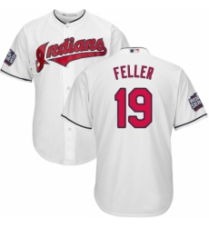 Youth Majestic Cleveland Indians #19 Bob Feller Authentic White Home 2016 World Series Bound Cool Base MLB Jersey Youth Majestic Cleveland Indians #19 Bob Feller Authentic White Home 2016 World Series Bound Cool Base MLB Jersey
