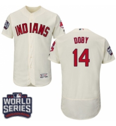 Men's Majestic Cleveland Indians #14 Larry Doby Cream 2016 World Series Bound Flexbase Authentic Collection MLB Jersey Men's Majestic Cleveland Indians #14 Larry Doby Cream 2016 World Series Bound Flexbase Authentic Collection MLB Jersey