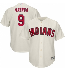 Men's Majestic Cleveland Indians #9 Carlos Baerga Replica Cream Alternate 2 Cool Base MLB Jersey