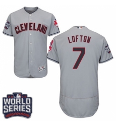 Men's Majestic Cleveland Indians #7 Kenny Lofton Grey 2016 World Series Bound Flexbase Authentic Collection MLB Jersey Men's Majestic Cleveland Indians #7 Kenny Lofton Grey 2016 World Series Bound Flexbase Authentic Collection MLB Jersey