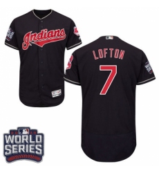 Men's Majestic Cleveland Indians #7 Kenny Lofton Navy Blue 2016 World Series Bound Flexbase Authentic Collection MLB Jersey Men's Majestic Cleveland Indians #7 Kenny Lofton Navy Blue 2016 World Series Bound Flexbase Authentic Collection MLB Jersey