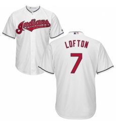 Men's Majestic Cleveland Indians #7 Kenny Lofton Replica White Home Cool Base MLB Jersey Men's Majestic Cleveland Indians #7 Kenny Lofton Replica White Home Cool Base MLB Jersey