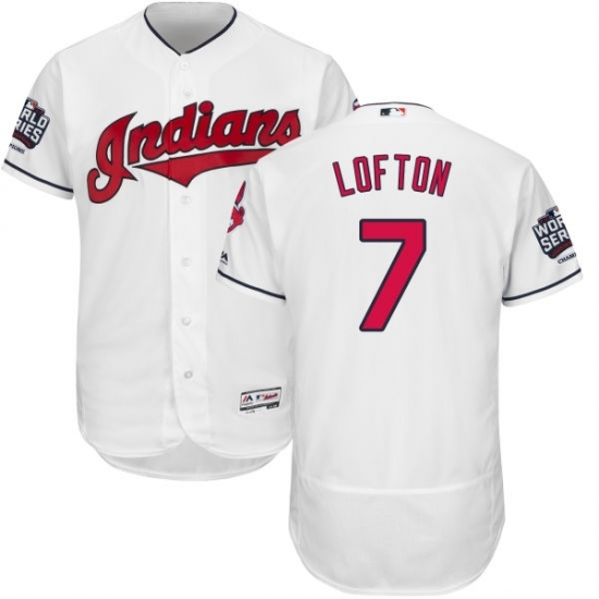 Men's Majestic Cleveland Indians #7 Kenny Lofton White 2016 World Series Bound Flexbase Authentic Collection MLB Jersey Men's Majestic Cleveland Indians #7 Kenny Lofton White 2016 World Series Bound Flexbase Authentic Collection MLB Jersey