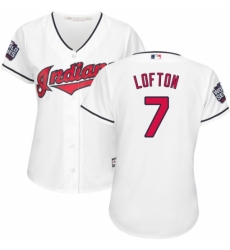 Women's Majestic Cleveland Indians #7 Kenny Lofton Authentic White Home 2016 World Series Bound Cool Base MLB Jersey Women's Majestic Cleveland Indians #7 Kenny Lofton Authentic White Home 2016 World Series Bound Cool Base MLB Jersey