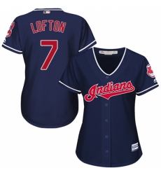 Women's Majestic Cleveland Indians #7 Kenny Lofton Replica Navy Blue Alternate 1 Cool Base MLB Jersey Women's Majestic Cleveland Indians #7 Kenny Lofton Replica Navy Blue Alternate 1 Cool Base MLB Jersey