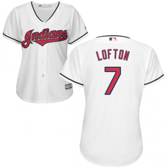 Women's Majestic Cleveland Indians #7 Kenny Lofton Replica White Home Cool Base MLB Jersey Women's Majestic Cleveland Indians #7 Kenny Lofton Replica White Home Cool Base MLB Jersey