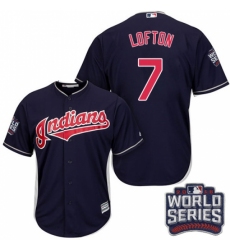Youth Majestic Cleveland Indians #7 Kenny Lofton Authentic Navy Blue Alternate 1 2016 World Series Bound Cool Base MLB Jersey Youth Majestic Cleveland Indians #7 Kenny Lofton Authentic Navy Blue Alternate 1 2016 World Series Bound Cool Base MLB Jersey