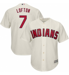 Youth Majestic Cleveland Indians #7 Kenny Lofton Replica Cream Alternate 2 Cool Base MLB Jersey Youth Majestic Cleveland Indians #7 Kenny Lofton Replica Cream Alternate 2 Cool Base MLB Jersey