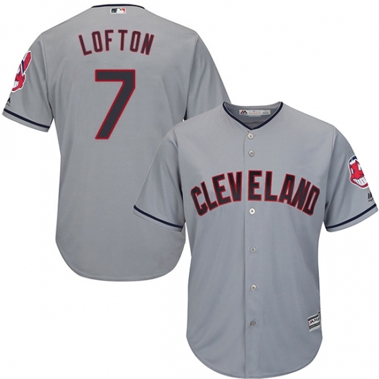Youth Majestic Cleveland Indians #7 Kenny Lofton Replica Grey Road Cool Base MLB Jersey Youth Majestic Cleveland Indians #7 Kenny Lofton Replica Grey Road Cool Base MLB Jersey