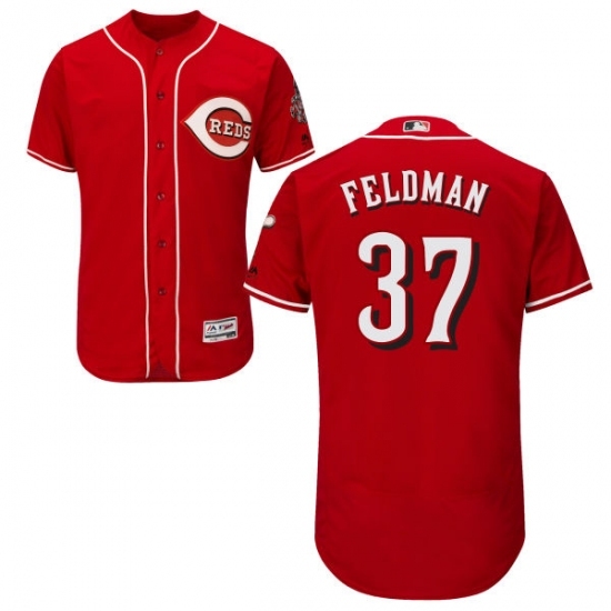 Men's Majestic Cincinnati Reds #37 Scott Feldman Red Flexbase Authentic Collection MLB Jersey Men's Majestic Cincinnati Reds #37 Scott Feldman Red Flexbase Authentic Collection MLB Jersey