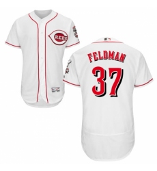 Men's Majestic Cincinnati Reds #37 Scott Feldman White Flexbase Authentic Collection MLB Jersey Men's Majestic Cincinnati Reds #37 Scott Feldman White Flexbase Authentic Collection MLB Jersey