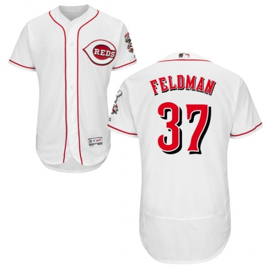 Men's Majestic Cincinnati Reds #37 Scott Feldman White Flexbase Authentic Collection MLB Jersey Men's Majestic Cincinnati Reds #37 Scott Feldman White Flexbase Authentic Collection MLB Jersey