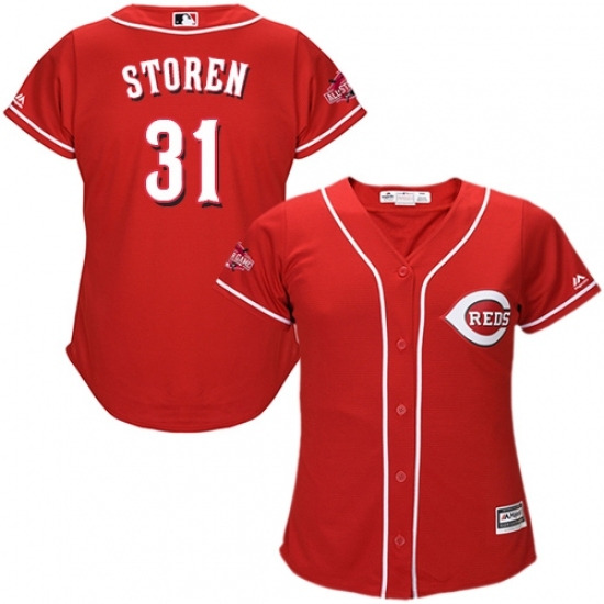 Women's Majestic Cincinnati Reds #31 Drew Storen Replica Red Alternate Cool Base MLB Jersey Women's Majestic Cincinnati Reds #31 Drew Storen Replica Red Alternate Cool Base MLB Jersey