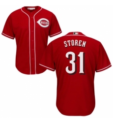 Youth Majestic Cincinnati Reds #31 Drew Storen Replica Red Alternate Cool Base MLB Jersey