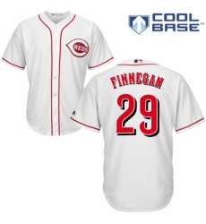 Men's Majestic Cincinnati Reds #29 Brandon Finnegan Replica White Home Cool Base MLB Jersey Men's Majestic Cincinnati Reds #29 Brandon Finnegan Replica White Home Cool Base MLB Jersey