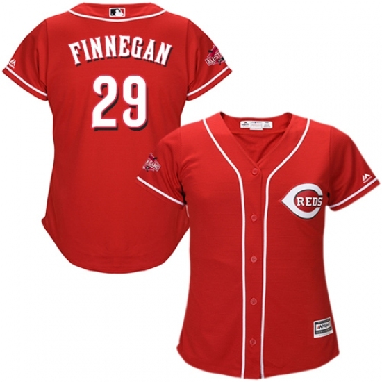 Women's Majestic Cincinnati Reds #29 Brandon Finnegan Replica Red Alternate Cool Base MLB Jersey Women's Majestic Cincinnati Reds #29 Brandon Finnegan Replica Red Alternate Cool Base MLB Jersey