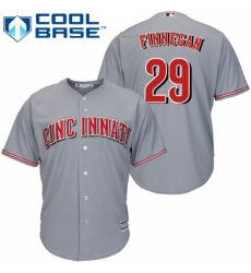 Youth Majestic Cincinnati Reds #29 Brandon Finnegan Replica Grey Road Cool Base MLB Jersey Youth Majestic Cincinnati Reds #29 Brandon Finnegan Replica Grey Road Cool Base MLB Jersey