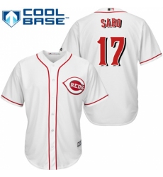 Men's Majestic Cincinnati Reds #17 Chris Sabo Replica White Home Cool Base MLB Jersey