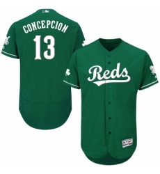 Men's Majestic Cincinnati Reds #13 Dave Concepcion Green Celtic Flexbase Authentic Collection MLB Jersey