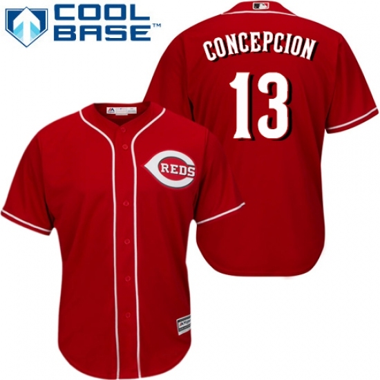 Youth Majestic Cincinnati Reds #13 Dave Concepcion Replica Red Alternate Cool Base MLB Jersey Youth Majestic Cincinnati Reds #13 Dave Concepcion Replica Red Alternate Cool Base MLB Jersey