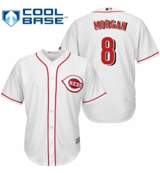 Men's Majestic Cincinnati Reds #8 Joe Morgan Replica White Home Cool Base MLB Jersey