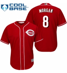 Youth Majestic Cincinnati Reds #8 Joe Morgan Replica Red Alternate Cool Base MLB Jersey