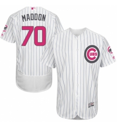 Men's Majestic Chicago Cubs #70 Joe Maddon Authentic White 2016 Mother's Day Fashion Flex Base MLB Jersey