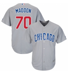 Youth Majestic Chicago Cubs #70 Joe Maddon Replica Grey Road Cool Base MLB Jersey
